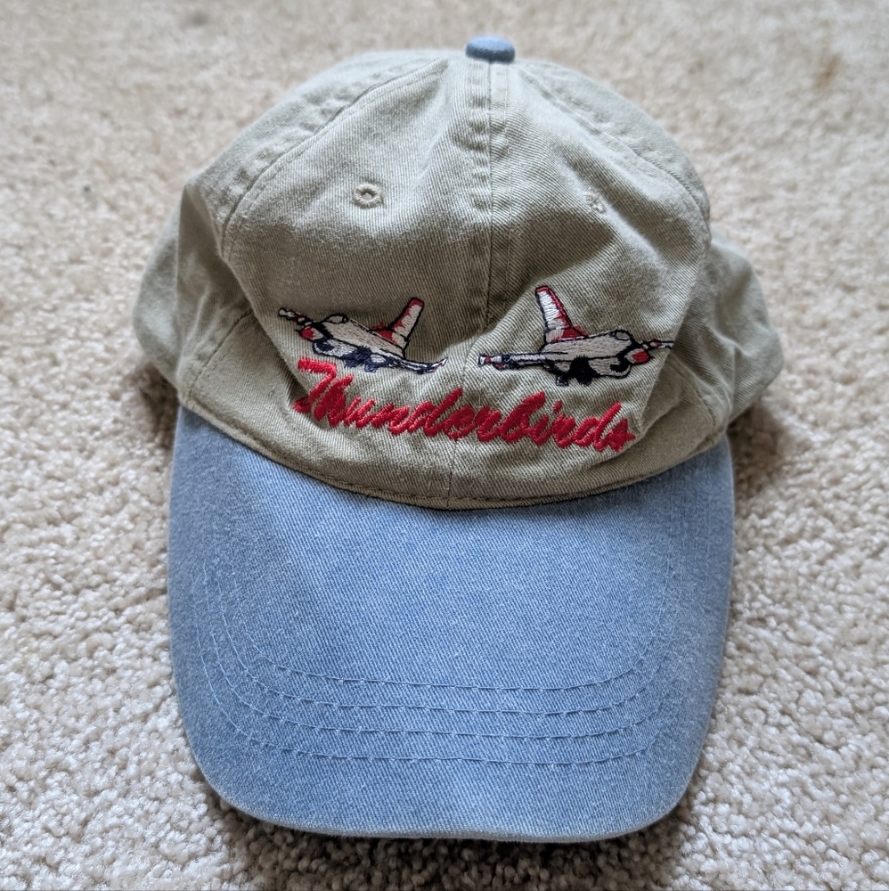 Adult Tan and Blue Thunderbird Cap